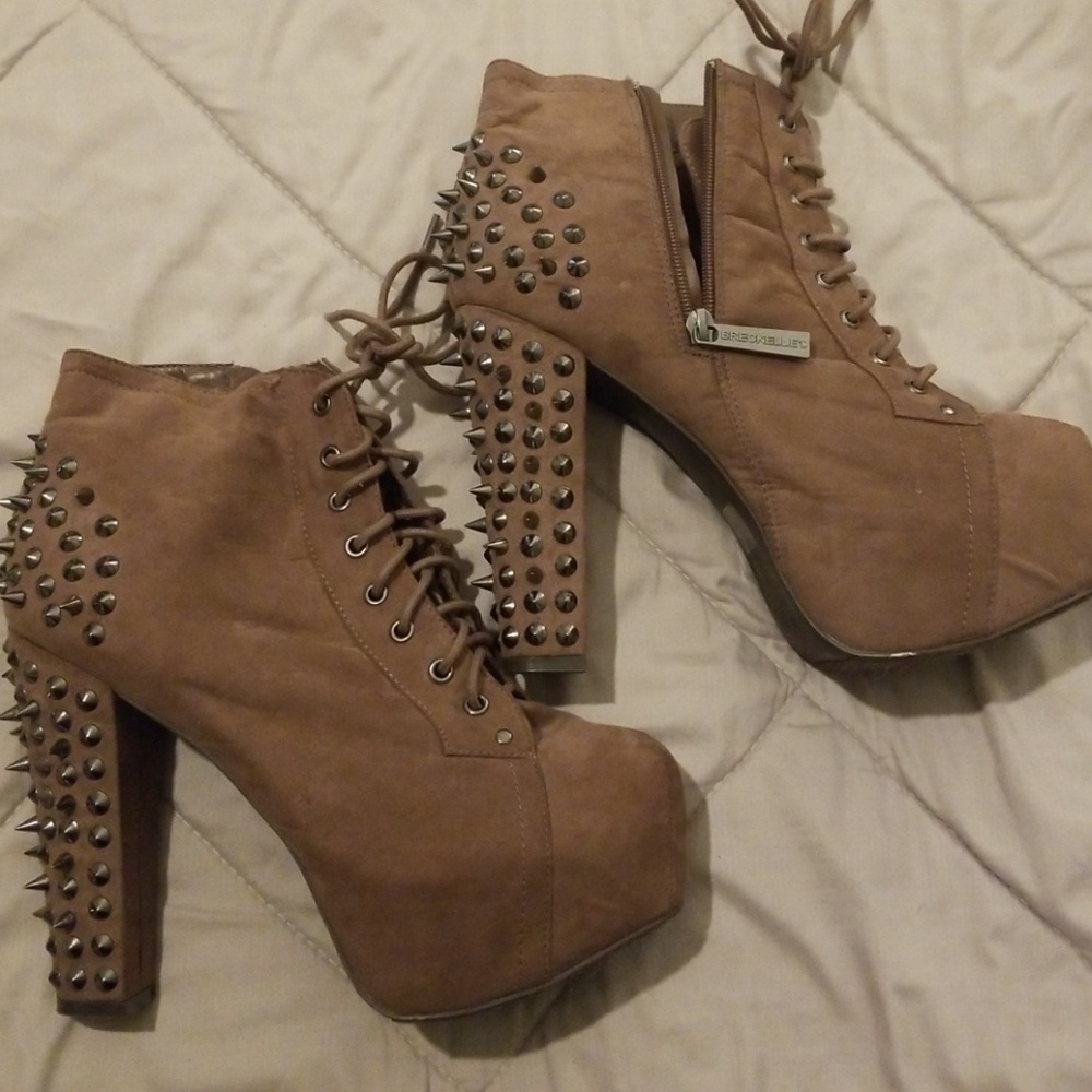 Spiked Platform Booties